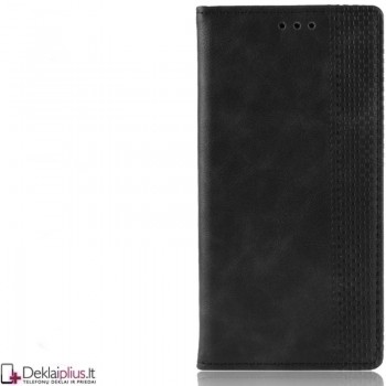 Dirbtinės odos atverčiamas dėklas su skyreliais - juodas (Xiaomi Mi 9T/K20 Pro)